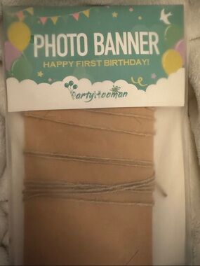 First Birthday Photo Banner Kit in Kraft Brown